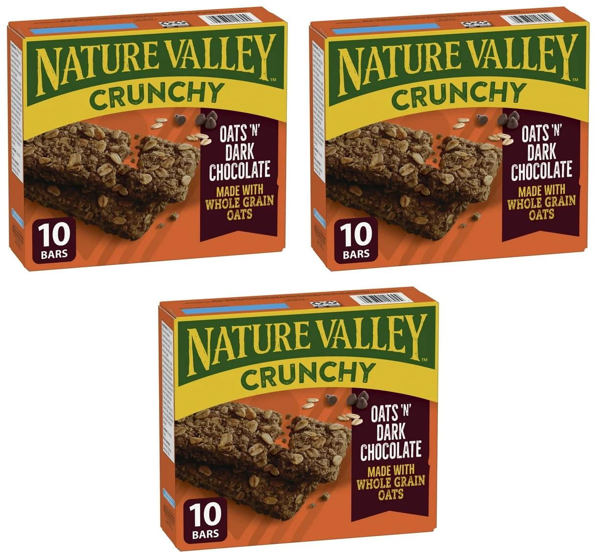 Nature Valley Crunchy Granola Bars, Oats 'n Dark Chocolate, 5ct, 210g (3 Pack)