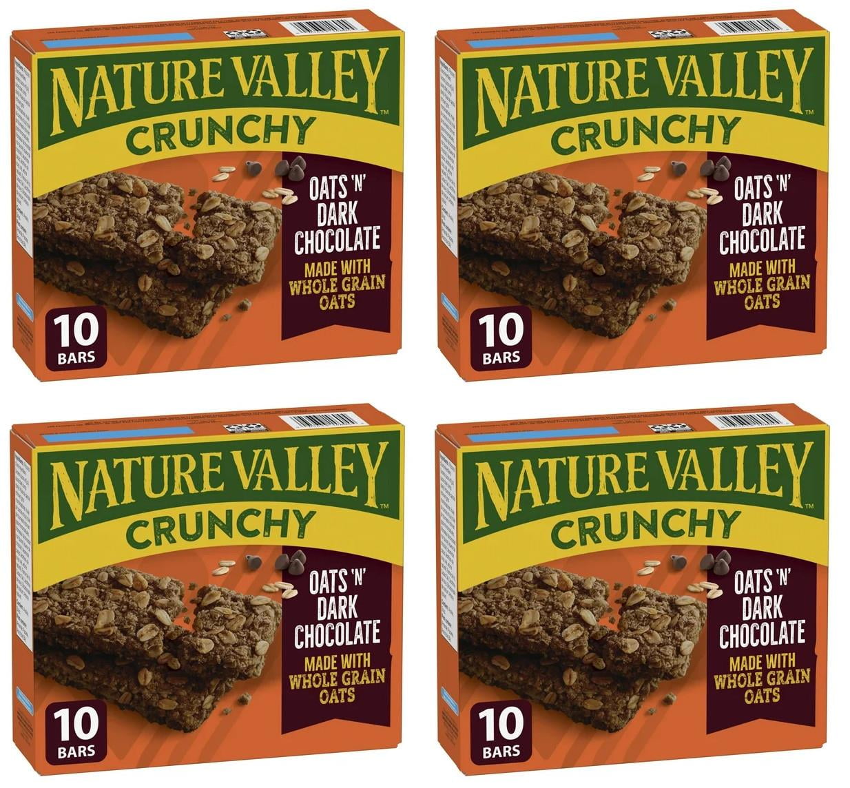 Nature Valley Crunchy Granola Bars, Oats 'n Dark Chocolate, 5ct, 210g (4 Pack)