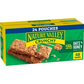 Nature Valley Crunchy Granola Bars, Oats 'n Honey, 48 Count, 35.76 oz (24 Pouches)