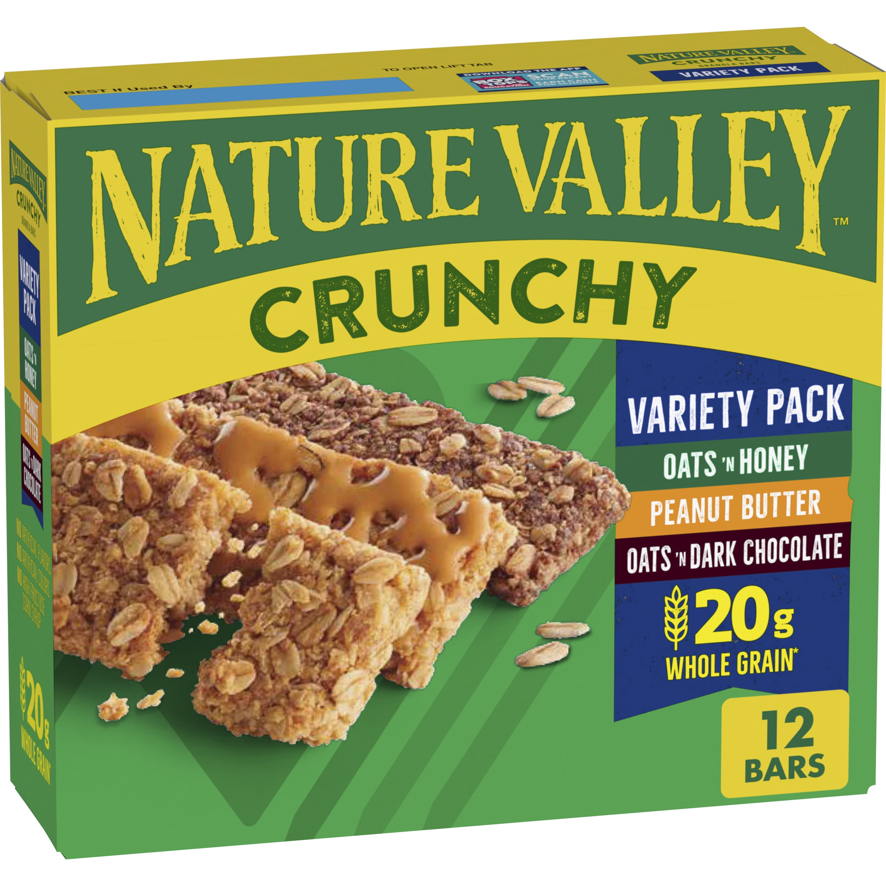 Nature Valley Crunchy Granola Bars, Variety Pack, 12 Bars, 8.94 OZ (6