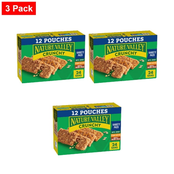 Nature Valley Crunchy Granola Bars Variety Pack 12 ct - 3 Pack