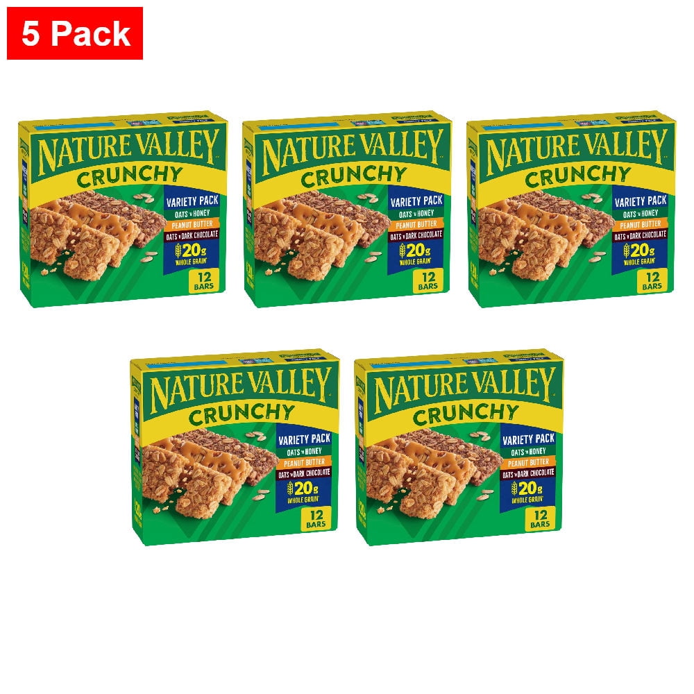 Nature Valley Crunchy Granola Bars Variety Pack 6 ct / 1.49 oz - 5 Pack