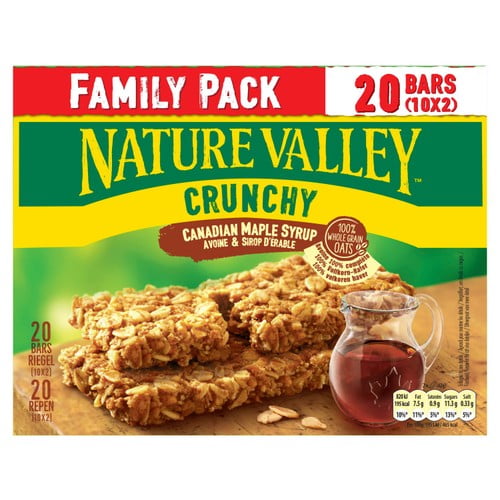 Nature Valley Crunchy Maple Syrup Cereal Bars Family Pack 10 x 42g, British Import (Pack of 3)