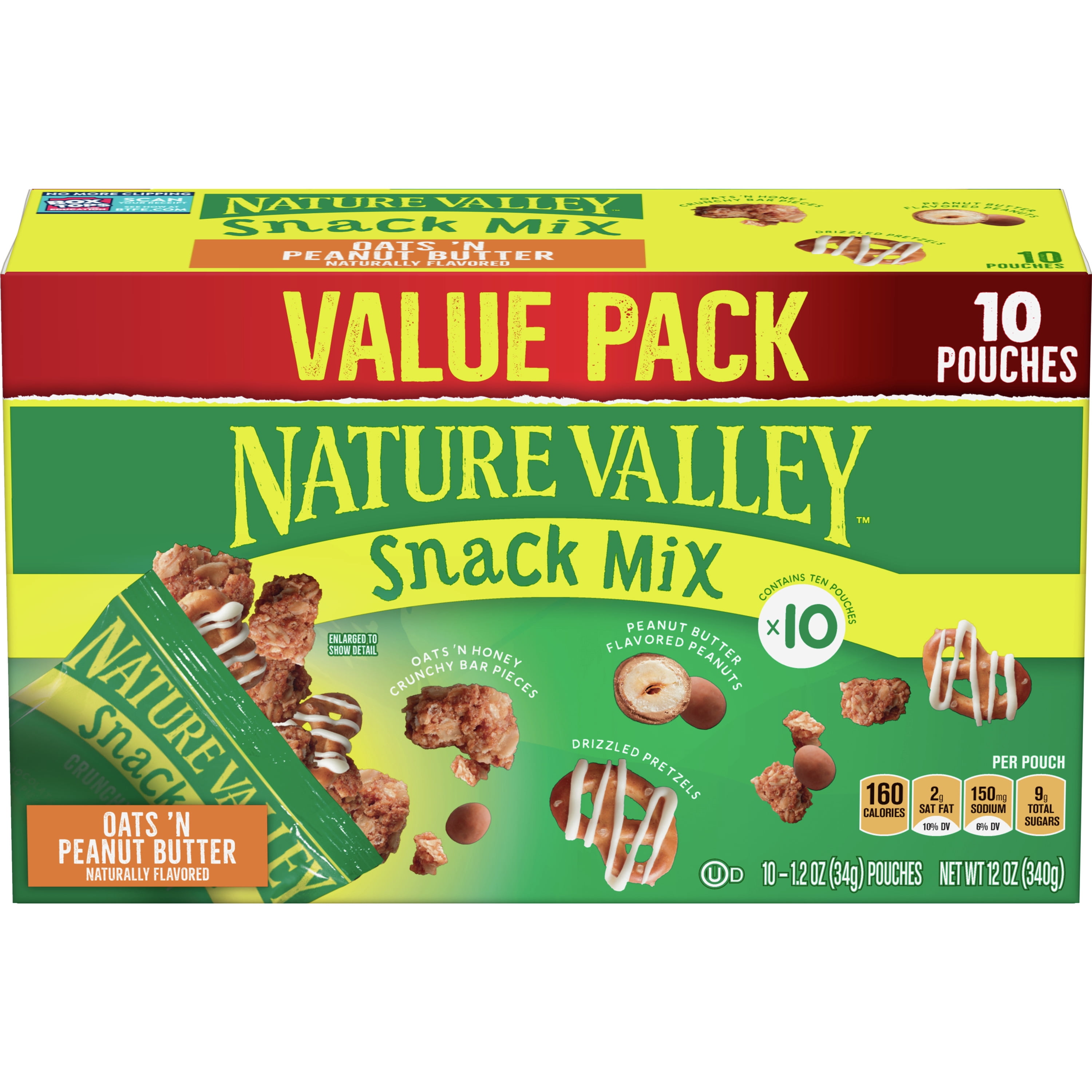 Nature Valley Crunchy Oats 'N Peanut Butter Snack Mix 10 Count