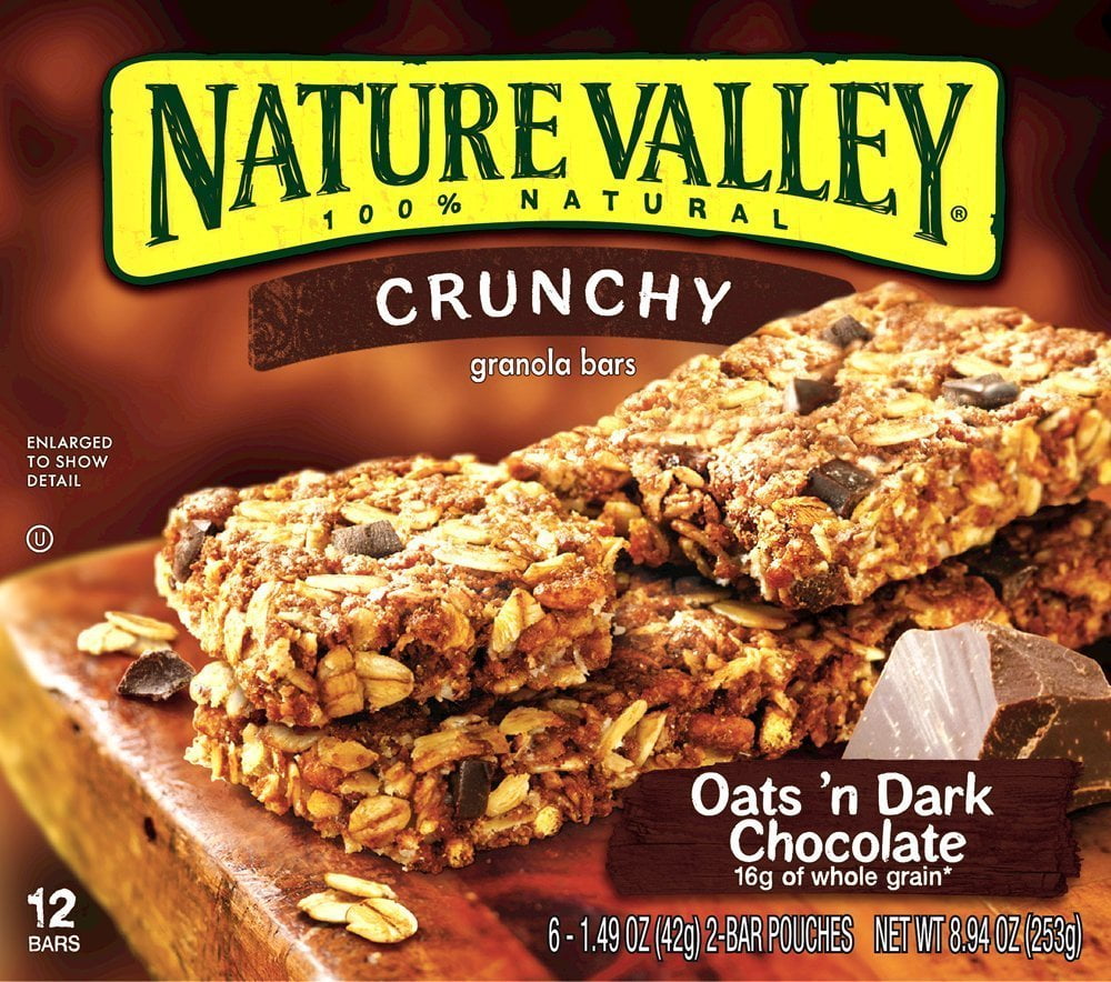 Nature Valley Crunchy Oats'n Dark Chocolate Granola Bars, 8.94 oz. Boxes (Pack of 4)