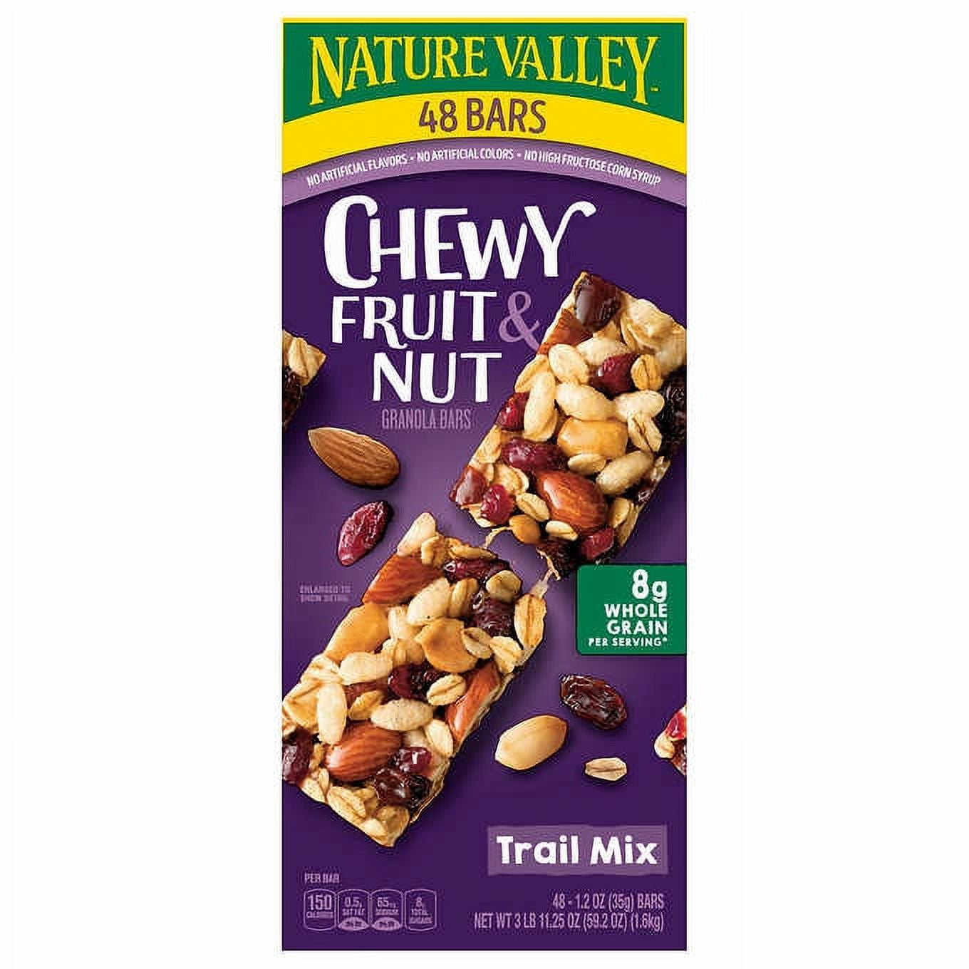 Nature Valley Fruit & Nut Chewy Granola Bar, Trail Mix, 1.2 Oz, 48