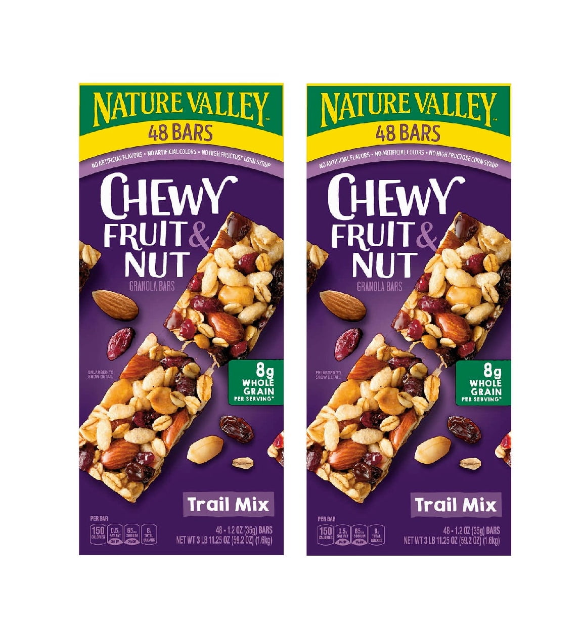 Nature Valley Fruit & Nut Chewy Granola Bars, Trail Mix, 1.2 oz, 48 ct