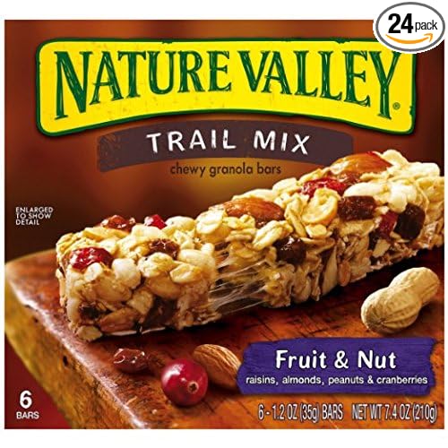 Nature Valley Fruit and Nut Trail Mix Chewy Granola Bars, 6 Count, 8.9 oz..