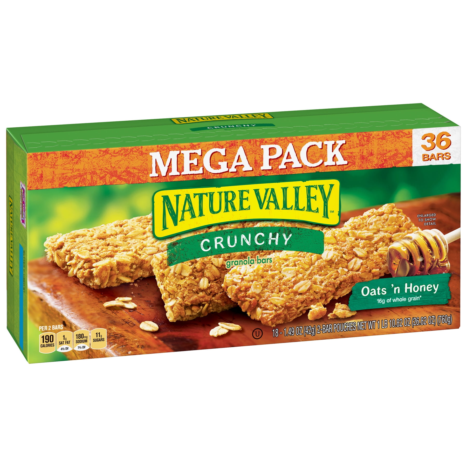 Nature Valley Granola Bar, Crunchy Granola Bar, Oats 'N Honey 36 bars