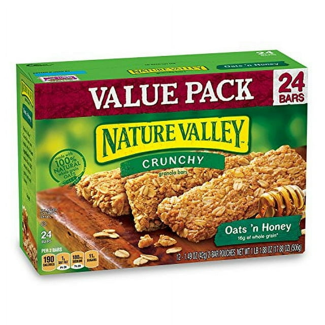 Nature Valley Granola Bar Crunchy Oats & Honey 12 Ct (Pack of 6)