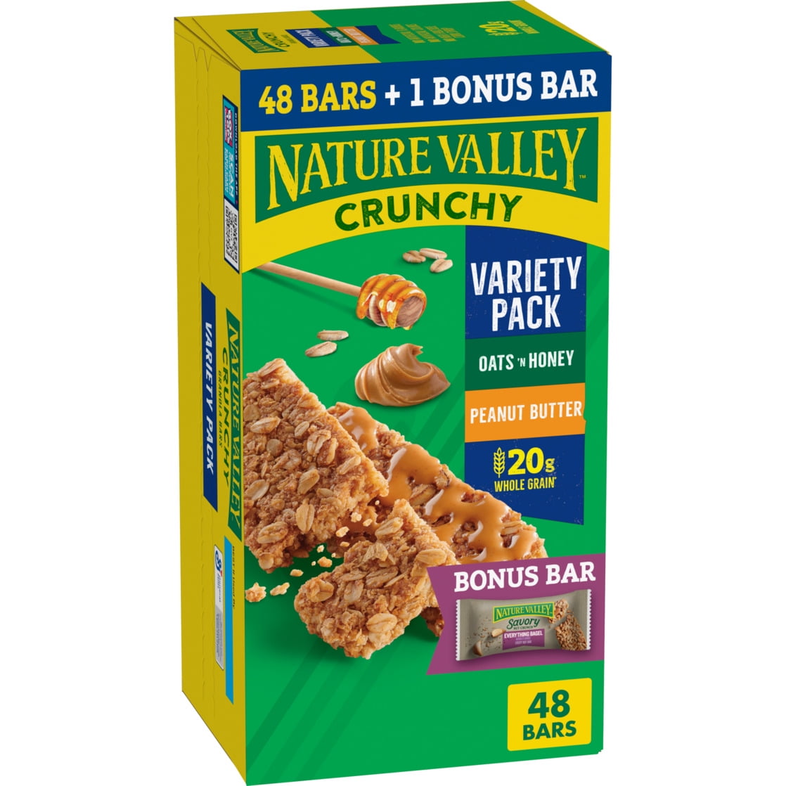 Nature Valley Granola Bars Bonus Variety Pack, Crunchy Bars, 49 Bars, 36.65 OZ