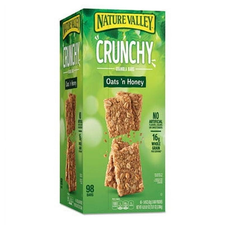 Granola Bars, Oats and Honey, 1.5 oz Bar, 49/Carton Granola Bars, Oats and Honey, 1.5 oz Bar, 49/Carton