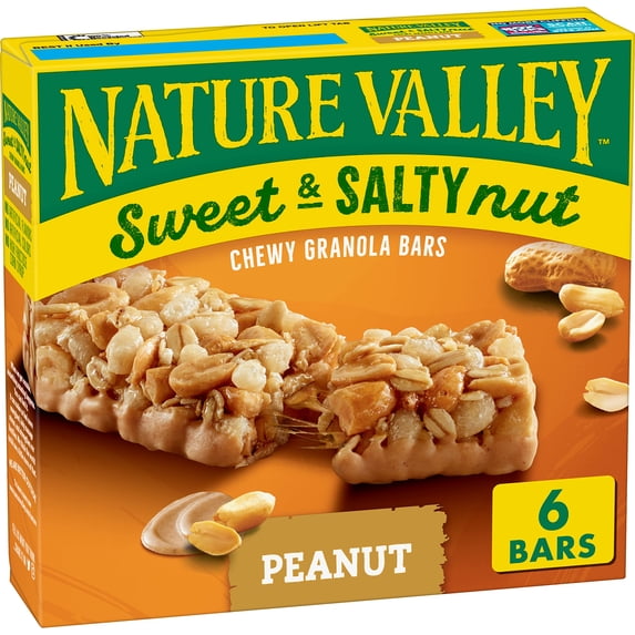 Nature Valley Granola Bars, Sweet And Salty Nut, Peanut, 1.2 Oz, 6 Ct