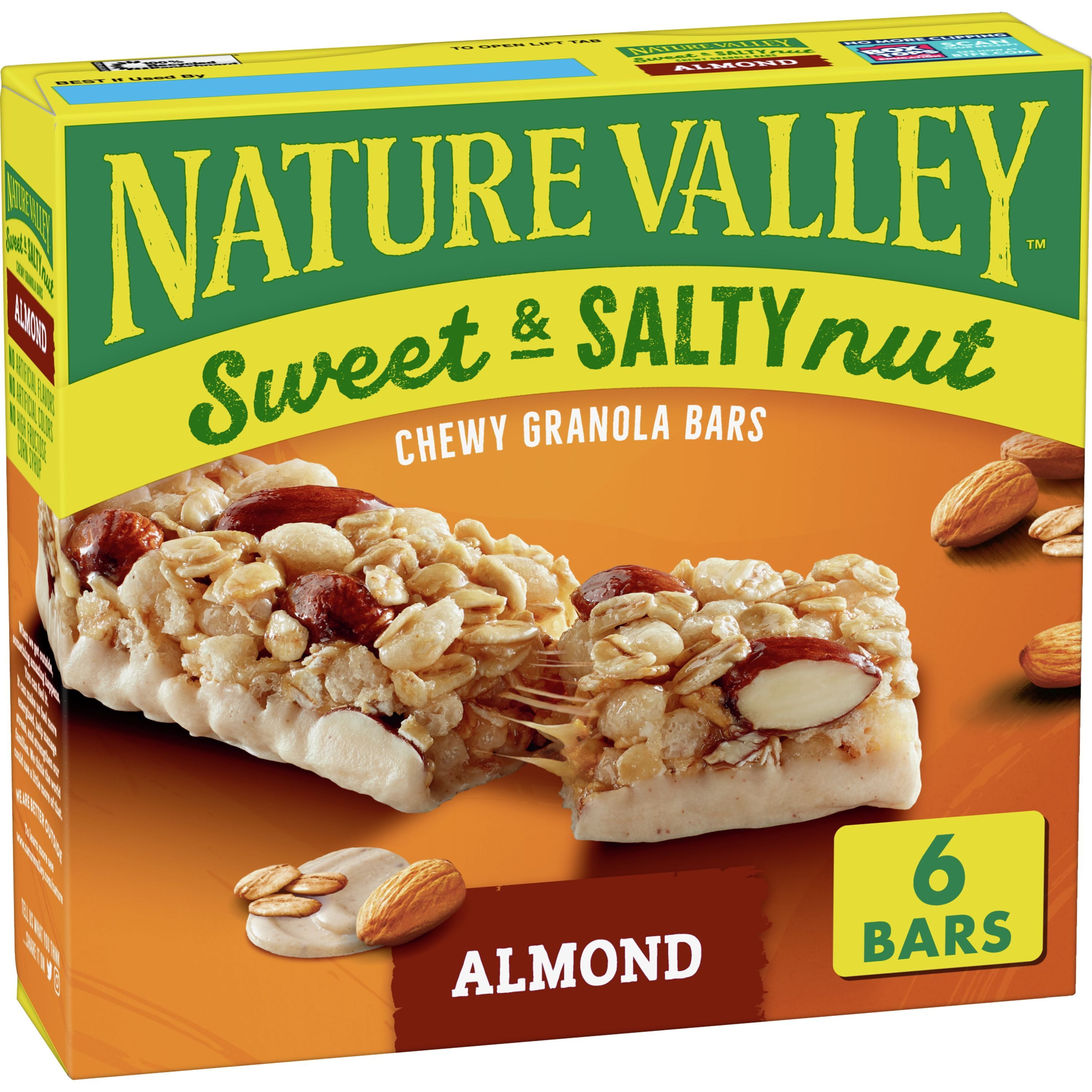 Nature Valley Granola Bars, Sweet and Salty Nut, Almond, 6 Bars, 7.2 oz
