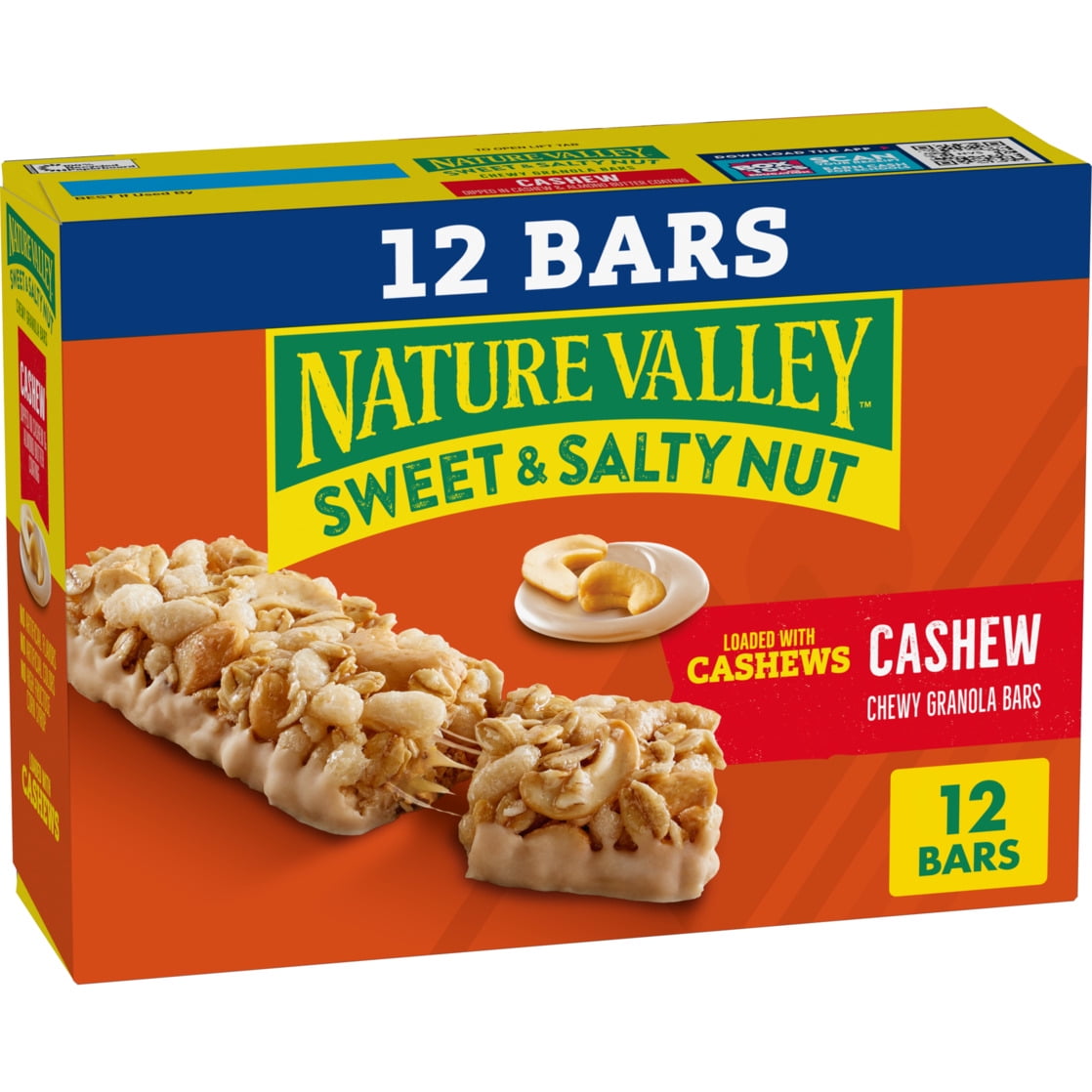 Nature Valley Granola Bars, Sweet and Salty Nut, Cashew, 12 ct, 14.4 OZ