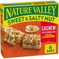thumbnail image 1 of Nature Valley Sweet and Salty Nut Granola Bars, Cashew, 6 Bars, 7.2 oz, 1 of 11
