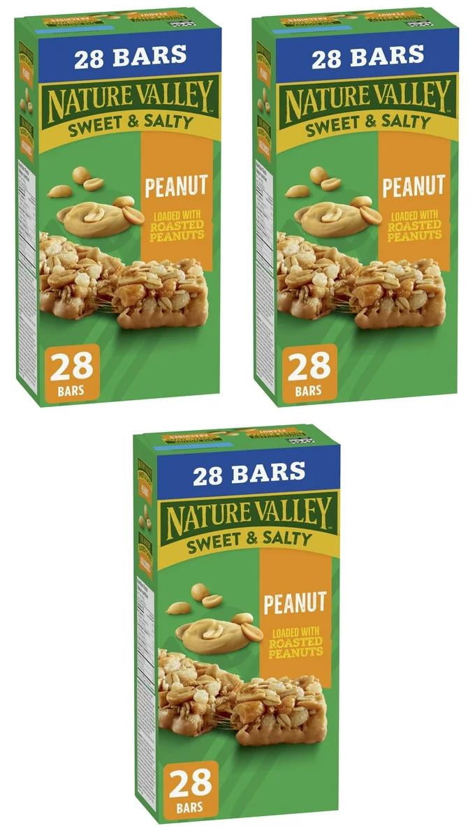 Nature Valley Granola Bars, Sweet and Salty Nut, Peanut, 28ct, 980g (3 Pack)