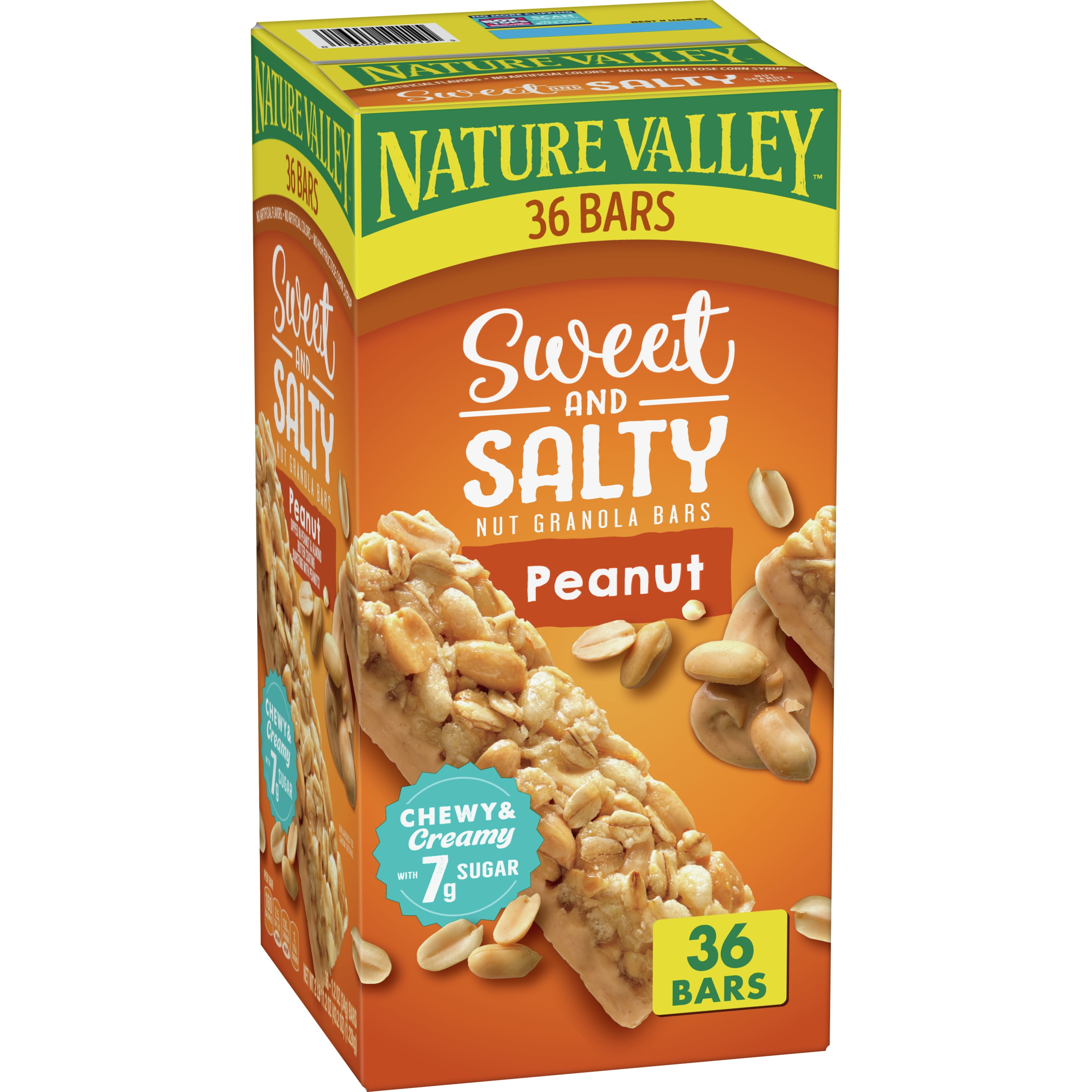 Nature Valley Granola Bars, Sweet and Salty Nut, Peanut, 36 Bars, 43.2