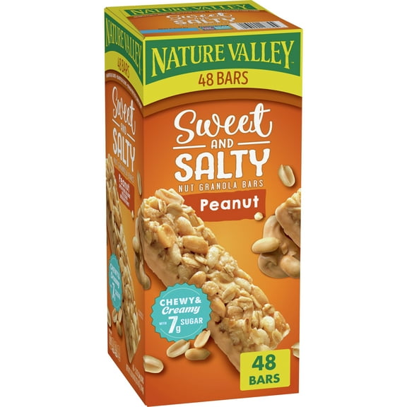 Nature Valley Granola Bars, Sweet and Salty Nut, Peanut, 48 Bars, 57.6 OZ