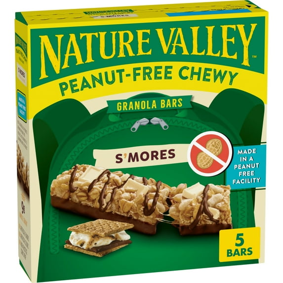 Nature Valley Peanut-Free Chewy Granola Bars, S'mores, 5 Bars, 4.6 oz