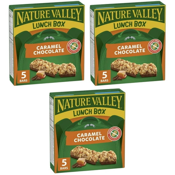 Nature Valley Lunchbox Granola Bars, Caramel Chocolate, 5ct, 130g (3 Pack)
