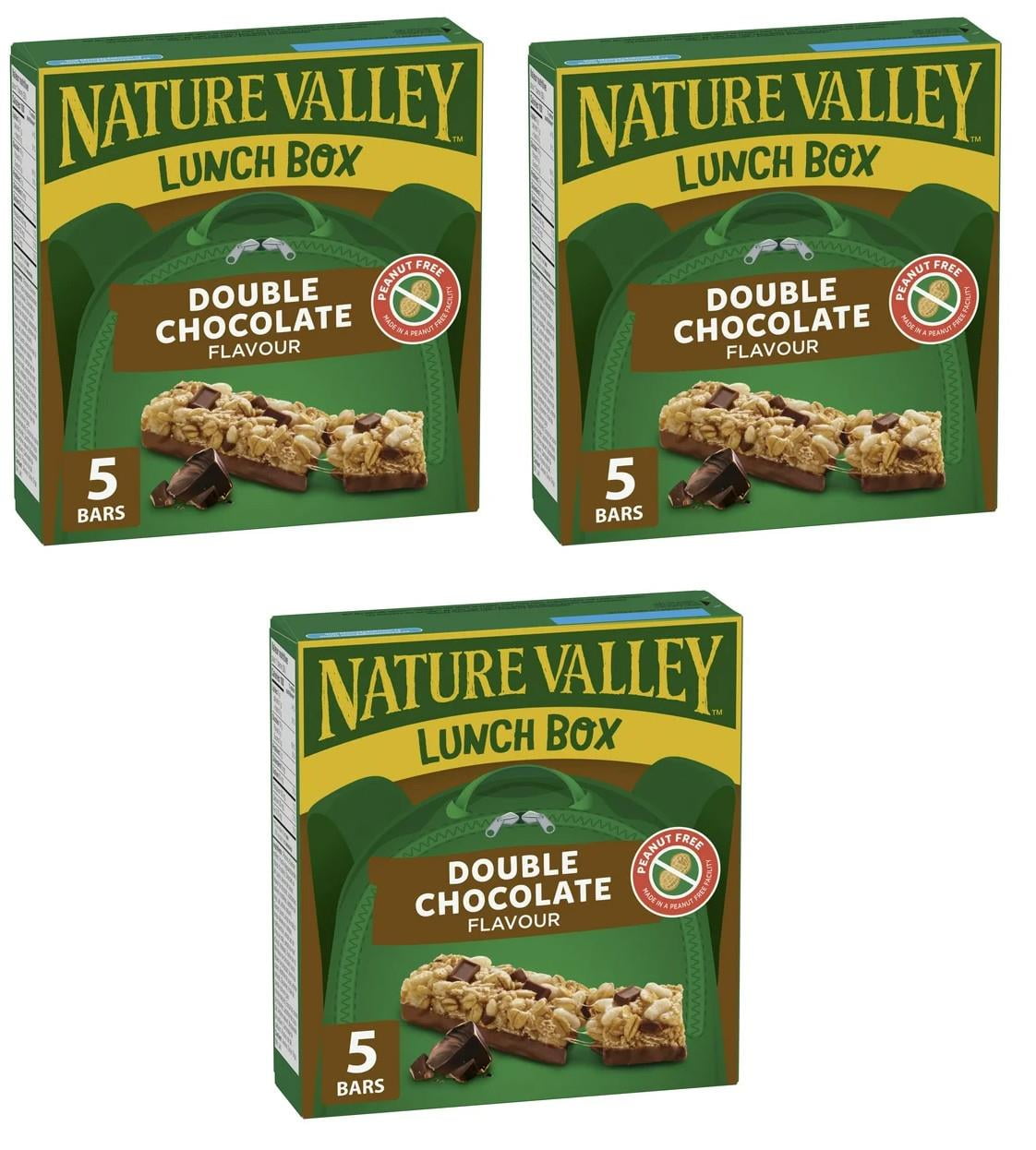 Nature Valley Lunchbox Granola Bars, Double Chocolate, 5 Bars x 26g, 130g (3 Pack)