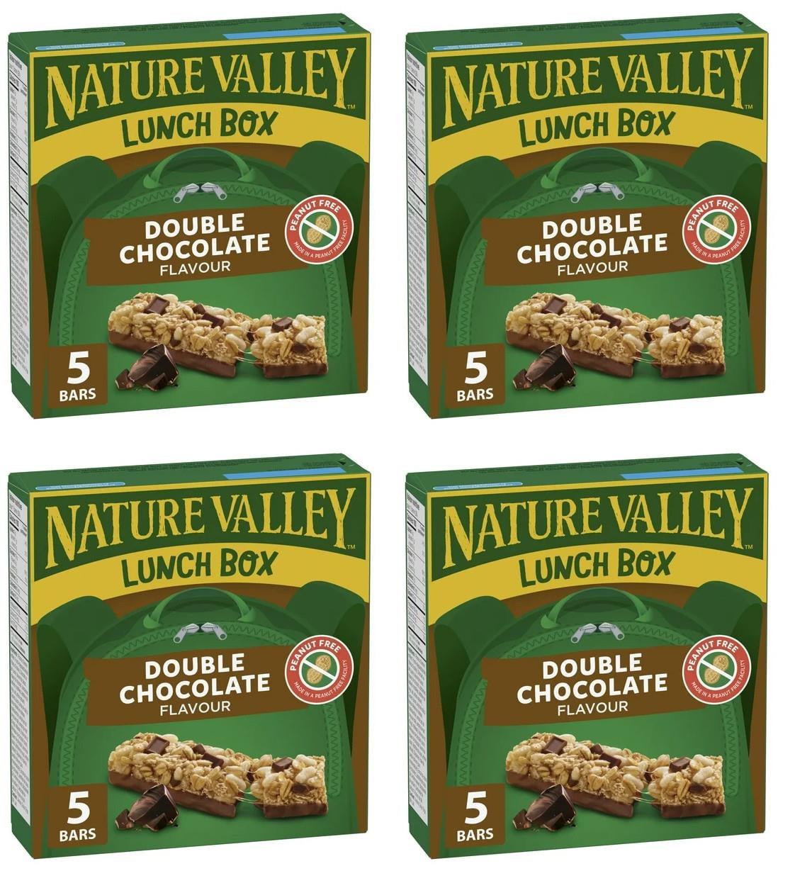 Nature Valley Lunchbox Granola Bars, Double Chocolate, 5 Bars x 26g, 130g (4 Pack)