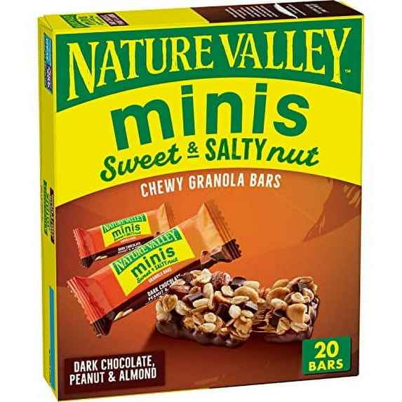 Nature Valley Minis, Dark Chocolate Peanut & Almond Granola Bars, 20 ct, 15 oz