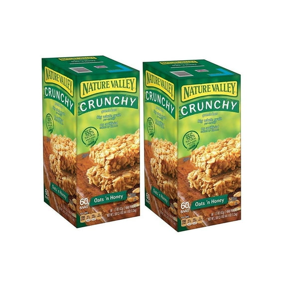 Nature Valley Oats 'N Honey Granola Bars, 60 Bars (2 Boxes)