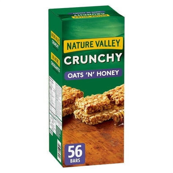 Nature Valley Oats 'n' Honey Crunchy, 56pk, 1.28kg/2.8 lbs., {Imported from Canada}
