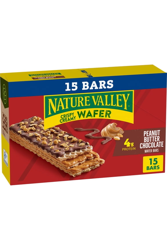Peanut Butter Chocolate Crispy Creamy Wafer Bars, 15 Bars, 19.5 oz