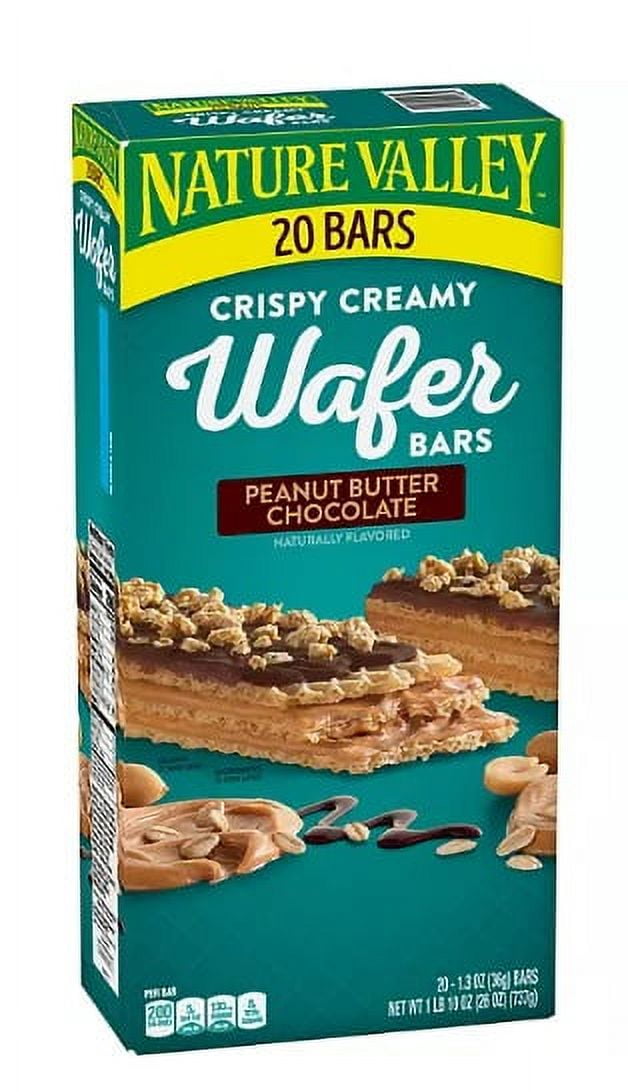 Nature Valley Crispy Creamy Wafer Bars, Peanut Butter Chocolate, 1.3 Oz