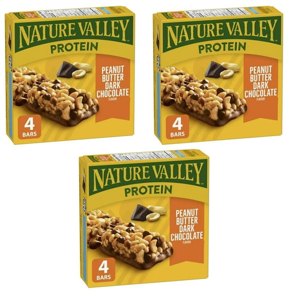 Nature Valley Peanut Butter Dark Chocolate Protein Granola Bars, 148g (3 Pack)