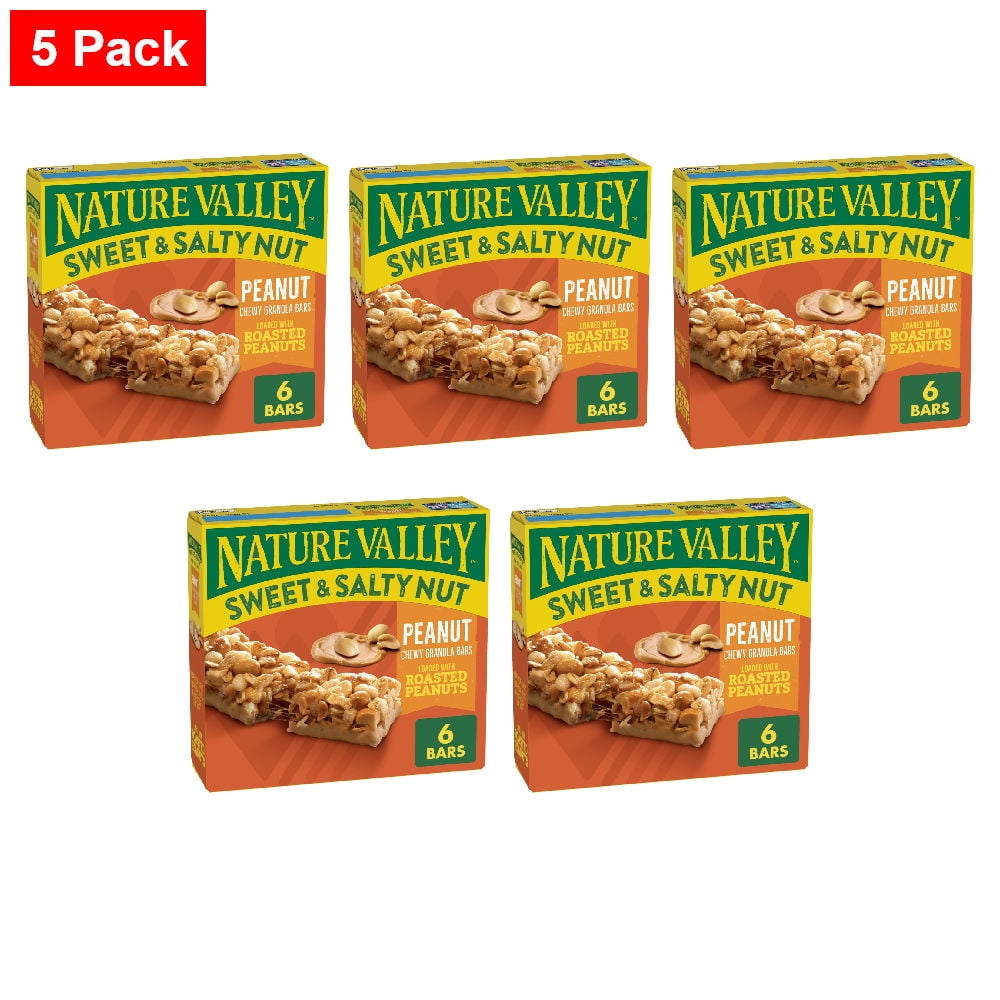 Nature Valley Peanut Sweet and Salty Nut Granola Bars 6 ct / 1.2 oz - 5 Pack
