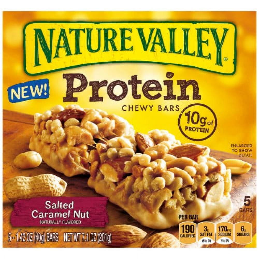 Nature Valley Protein Chewy Bar Salted Caramel Nut (Pack of 14)