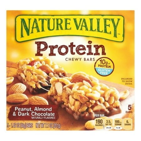 Nature Valley Protein Peanut, Almond and Dark Chocolate Bars (Pack of 48)