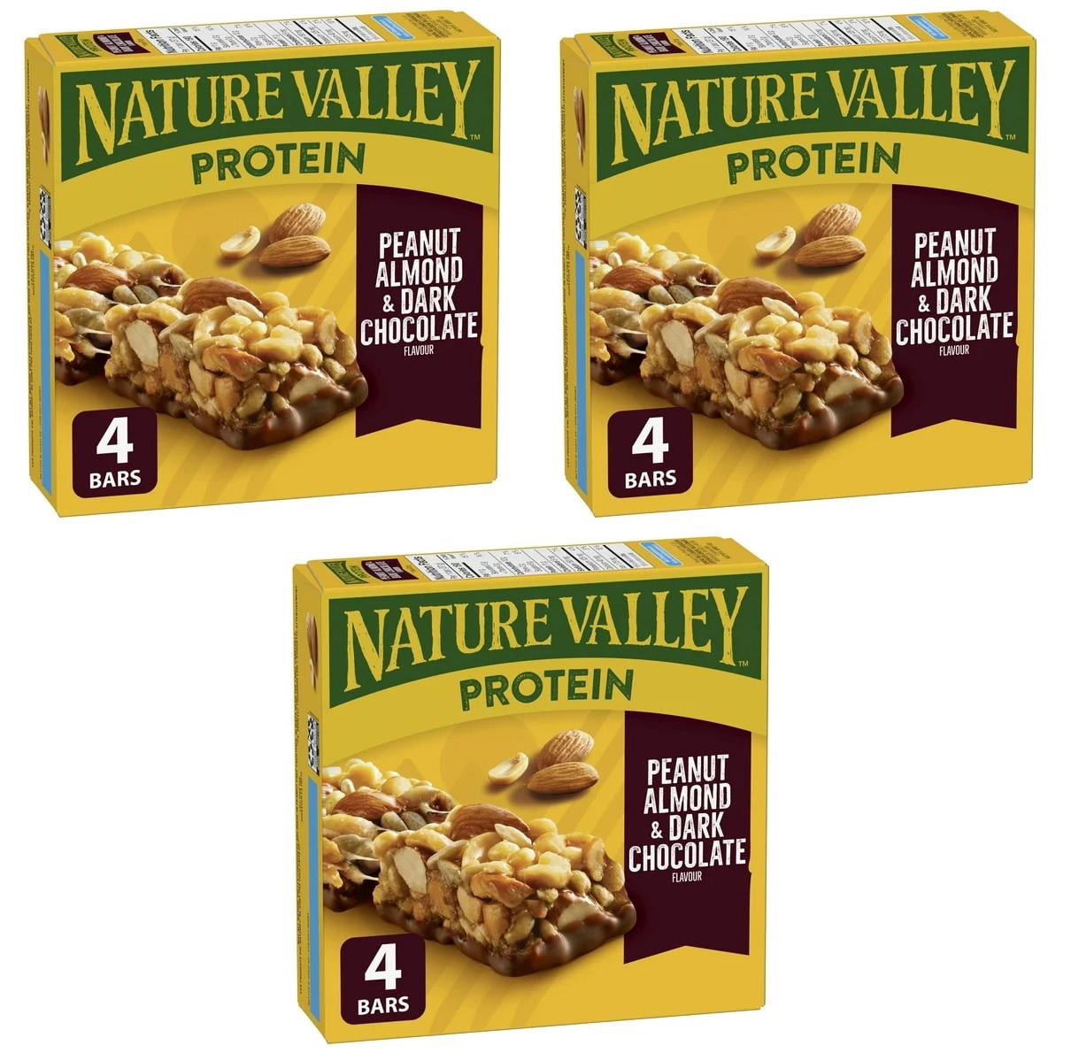 Nature Valley Protein Granola Bars, Peanut Almond and Dark Chocolate, 4 Bars, 148g (3 Pack)