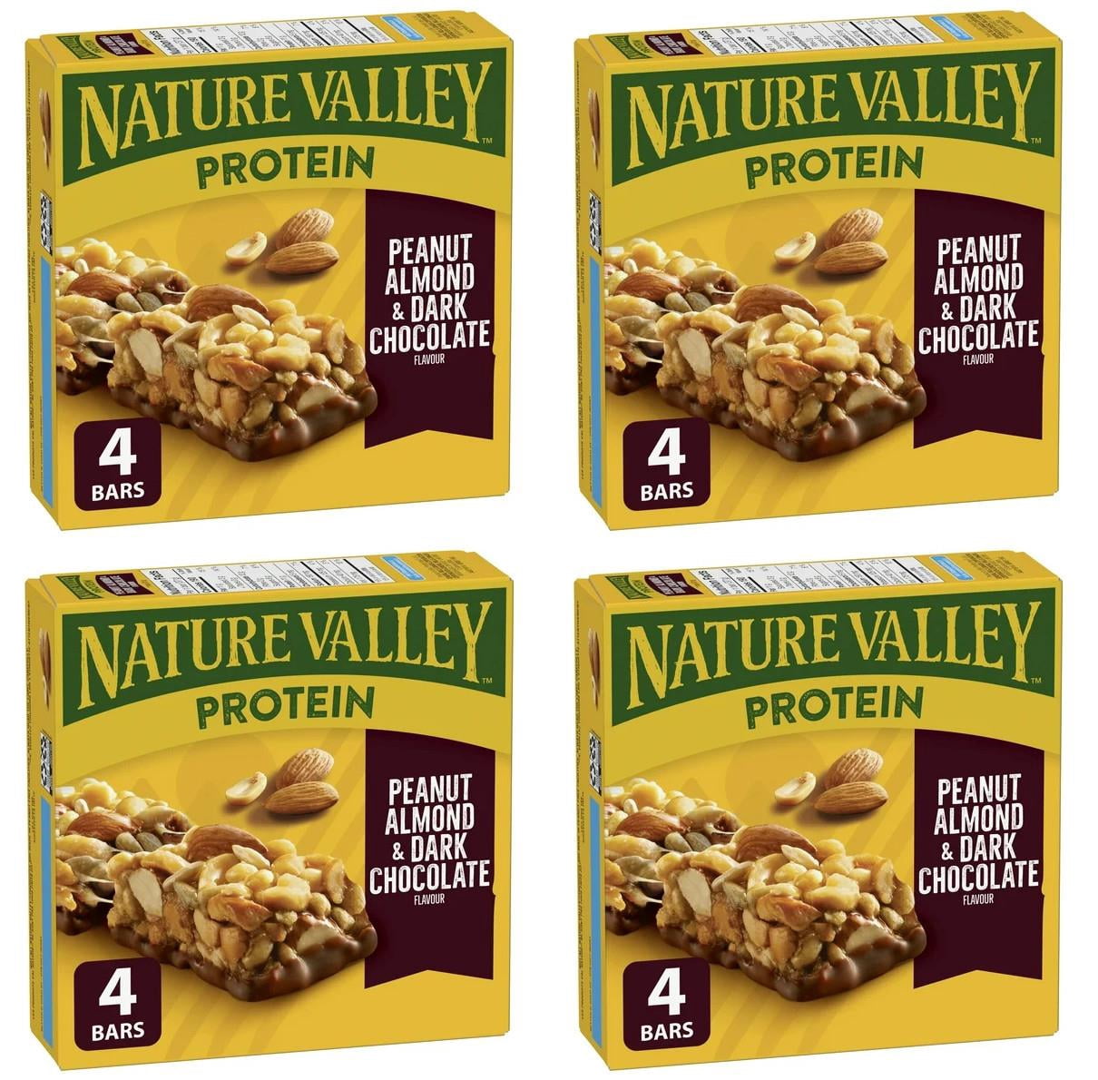 Nature Valley Protein Granola Bars, Peanut Almond and Dark Chocolate, 4 Bars, 148g (4 Pack)