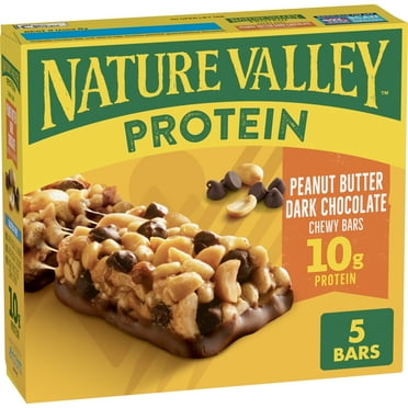Nature Valley Protein Granola Bars, Peanut Butter Dark Chocolate, 5 Bars, 7.1 oz