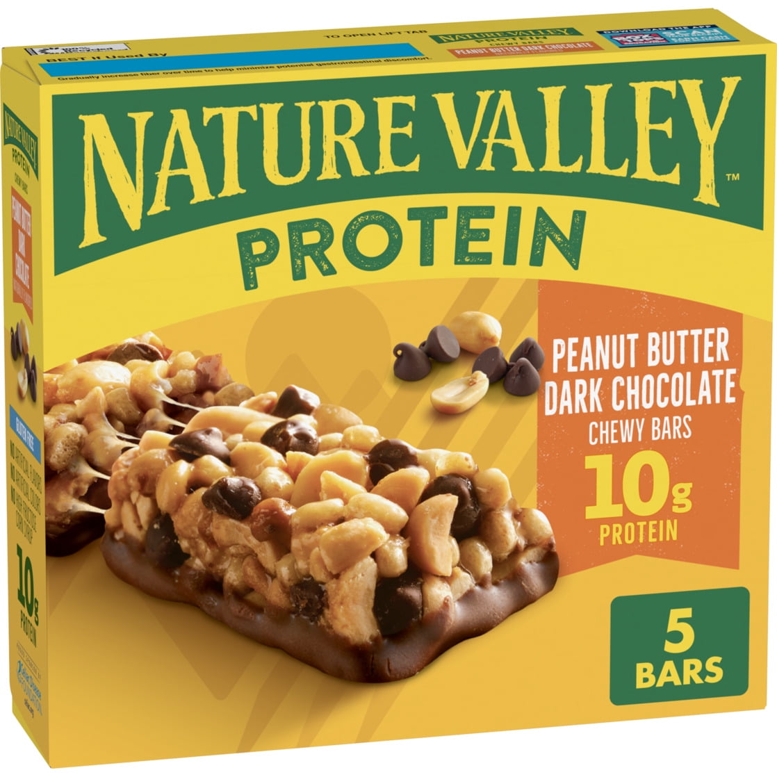 Nature Valley Protein Granola Bars, Peanut Butter Dark Chocolate, 5 Bars, 7.1 oz