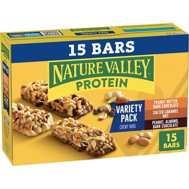 Nature Valley Protein Granola Bars, Snack Variety Pack, Chewy Bars, 15 Ct, 21.3 oz