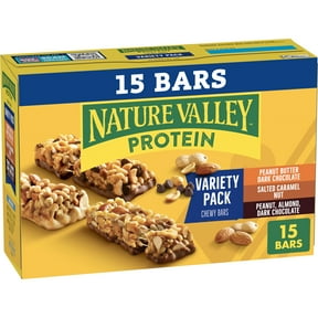 Nature Valley Protein Chewy Snack Bars, Variety Pack, 15 Bars, 21.3 oz