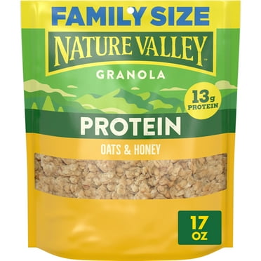 Nature Valley Protein Oats and Honey Granola, Family Size Pouch, 17 oz