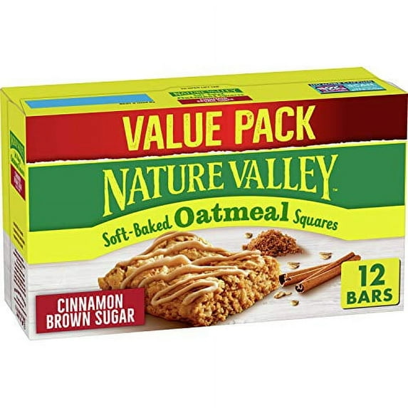 Nature Valley Soft-Baked Oatmeal DHF10 Squares, Cinnamon Brown Sugar, 12 ct, 14.88 OZ