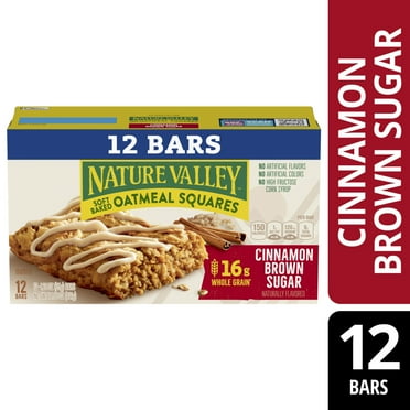 Nature Valley Soft-Baked Oatmeal Squares, Cinnamon Brown Sugar, 12 Ct, 14.88 oz