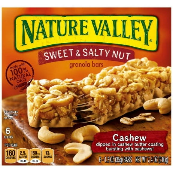 Nature Valley Sweet & Salty Nut Granola Bar Cashew (Pack of 3)