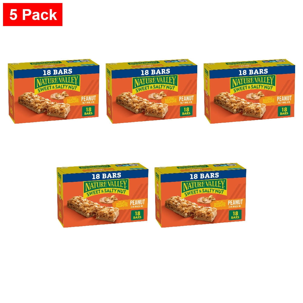 Nature Valley Sweet & Salty Nut Peanut Granola bars 18 ct / 1.2 oz - 5 Pack