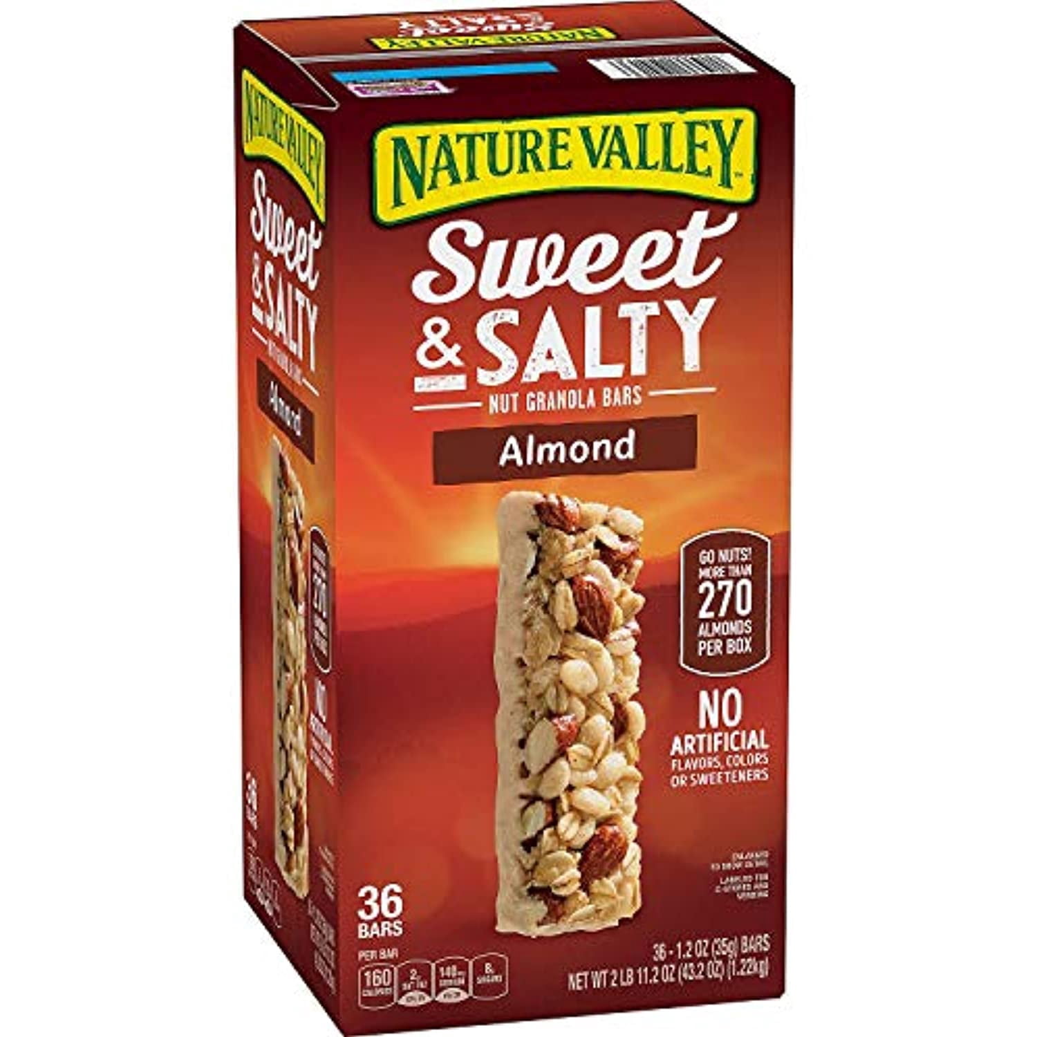 Product Of Nature Valley Sweet & Salty Almond Granola Bars (1.2 Oz., 36 Ct.) - For Vending Machine, Schools , parties, Retail Stores