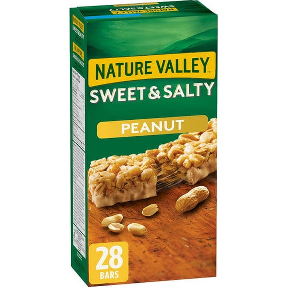 Nature Valley Sweet and Salty Peanut Chewy Nut Bars, 28pk, 980g/2.1 lbs.,{Imported from Canada}
