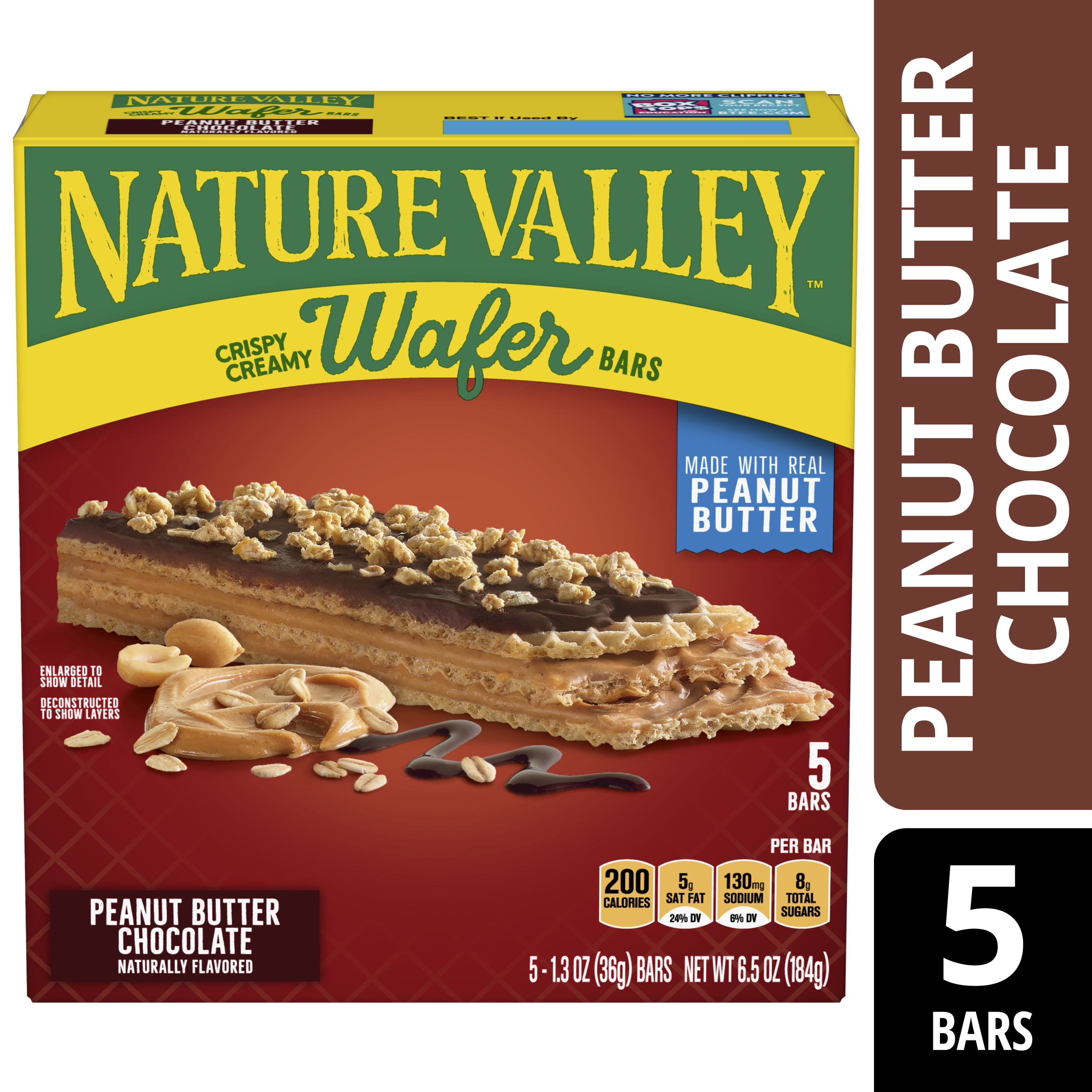 Nature Valley Wafer Bars Peanut Butter Chocolate 13 Oz 5 Ct 